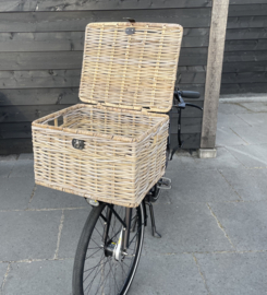 Großer Fahrradkorb mit Deckel (50 x 40 x 30 cm)