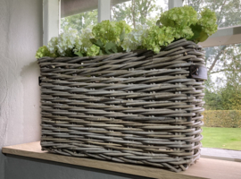 Vensterbankmand (50x20x30cm) lederen hengsels 