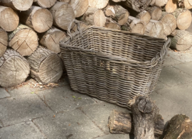Rechteckiger Korb mit Henkeln (60x47x37cm)