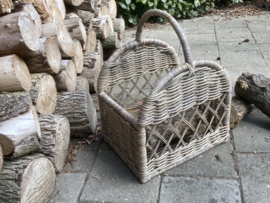 Großer offener Holzkorb mit Henkel (45x37x58cm)