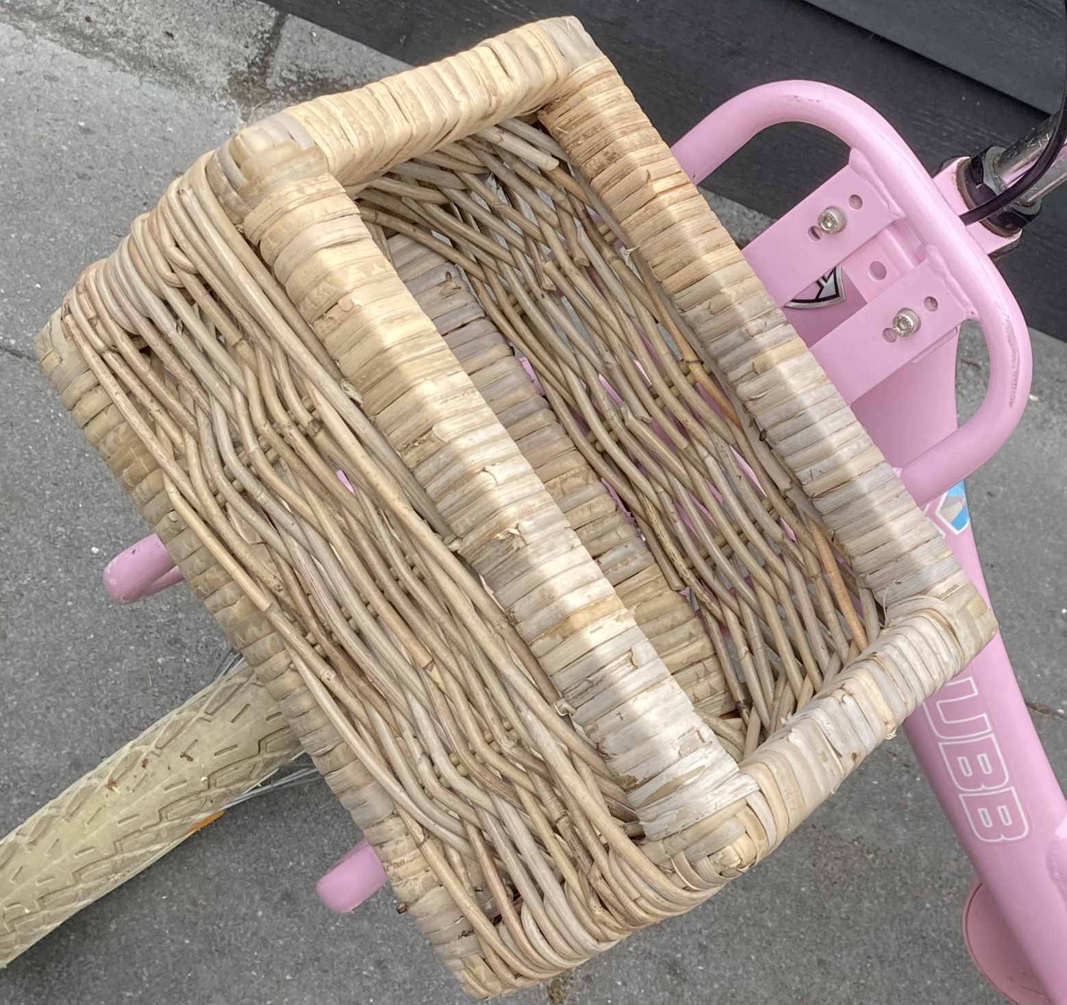 Small rectangular bicycle basket (28x18x15cm)