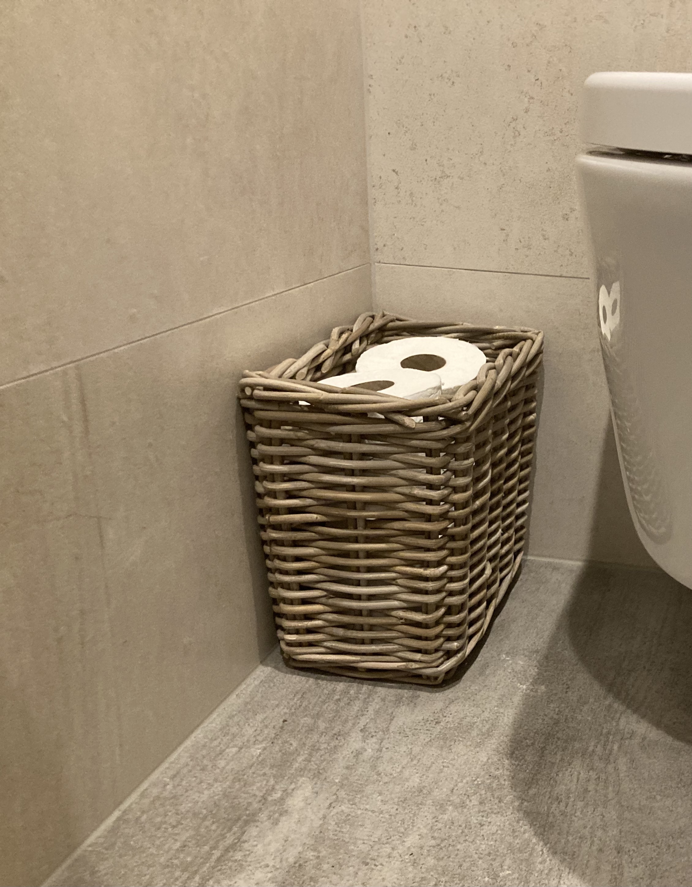 Hoher, schmaler Toilettenkorb (30 x 19 x 27 cm)