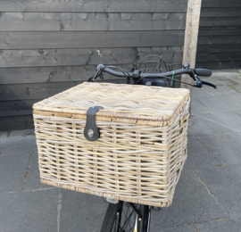 Großer Fahrradkorb mit Deckel (50 x 40 x 30 cm)