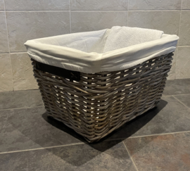 Small laundry basket with lining (50x40x30cm)