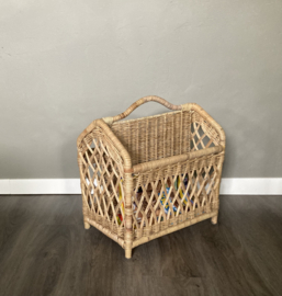 Open two-compartment reading basket (42x30x41cm)