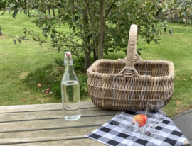 Middelgrote open picknickmand met hengsel (40x30x20cm)