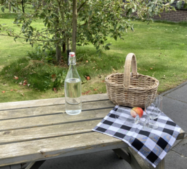 Kleine open picknickmand met hengsel (30x25x16cm)