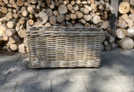 Rechteckiger Kaminholzkorb auf Rädern (85x46x45cm)