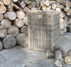 Hoge strakke open mand voor hout en pellets (35x45x65cm)