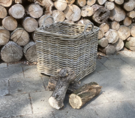 Haardmand op wielen (50x50x50cm)