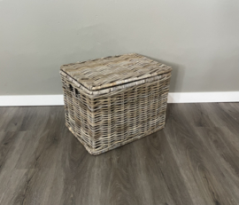 Middelgrote rechthoekige mand met klep (47x34x35cm)