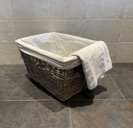 Small laundry basket with lining (50x40x30cm)