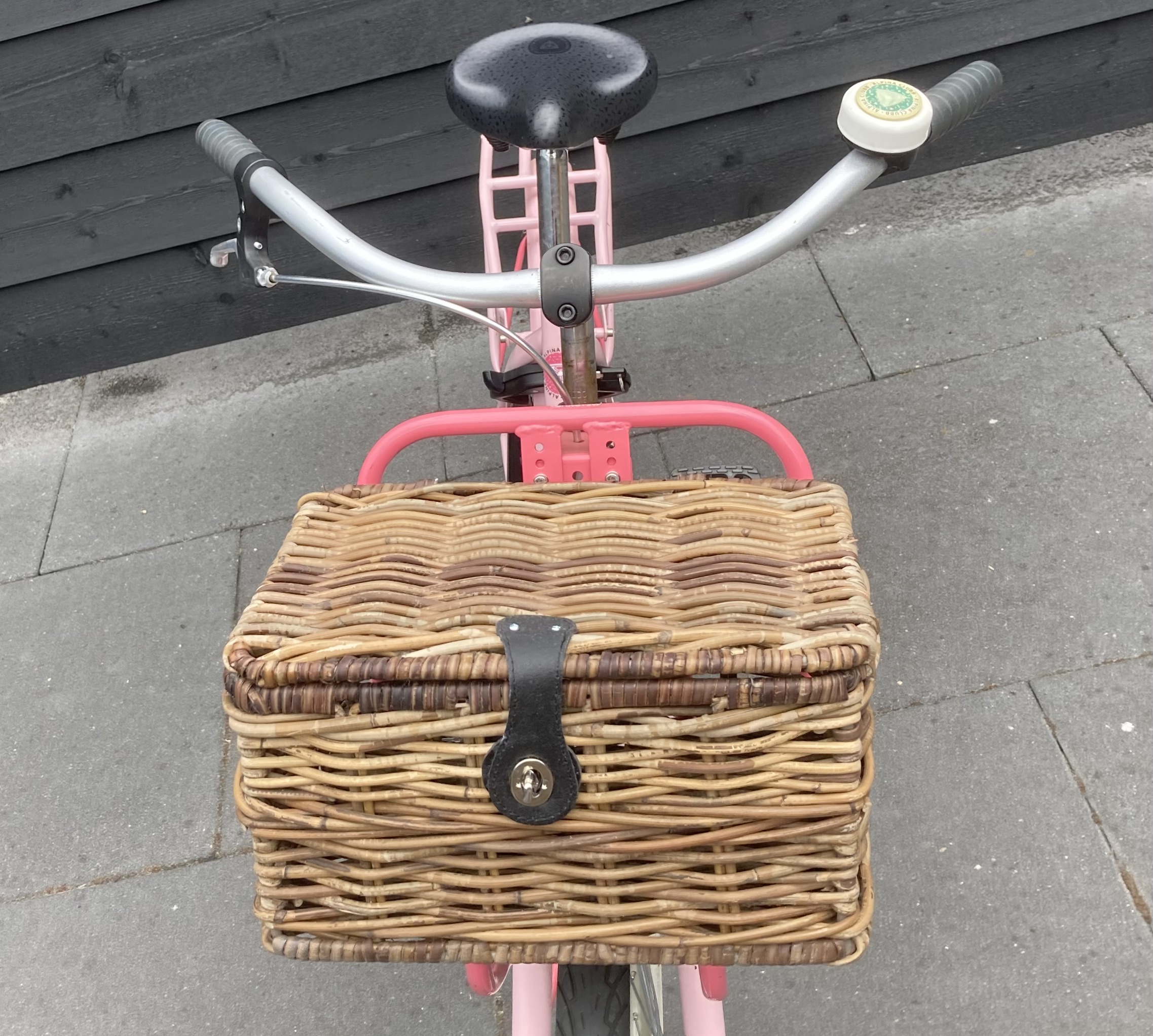 Fietsmandje met deksel BRUIN (34x25x19cm)