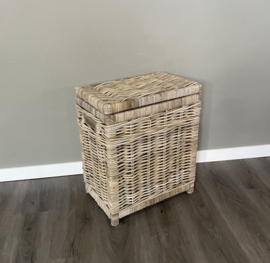 Opbergmand hoog met deksel (45x30x54cm)