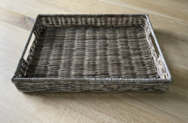 Mittleres Tablett aus feinem Schilf (45 x 33 x 7 cm)