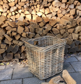 Vierkante mand grof rotan greep (45x45x50cm)