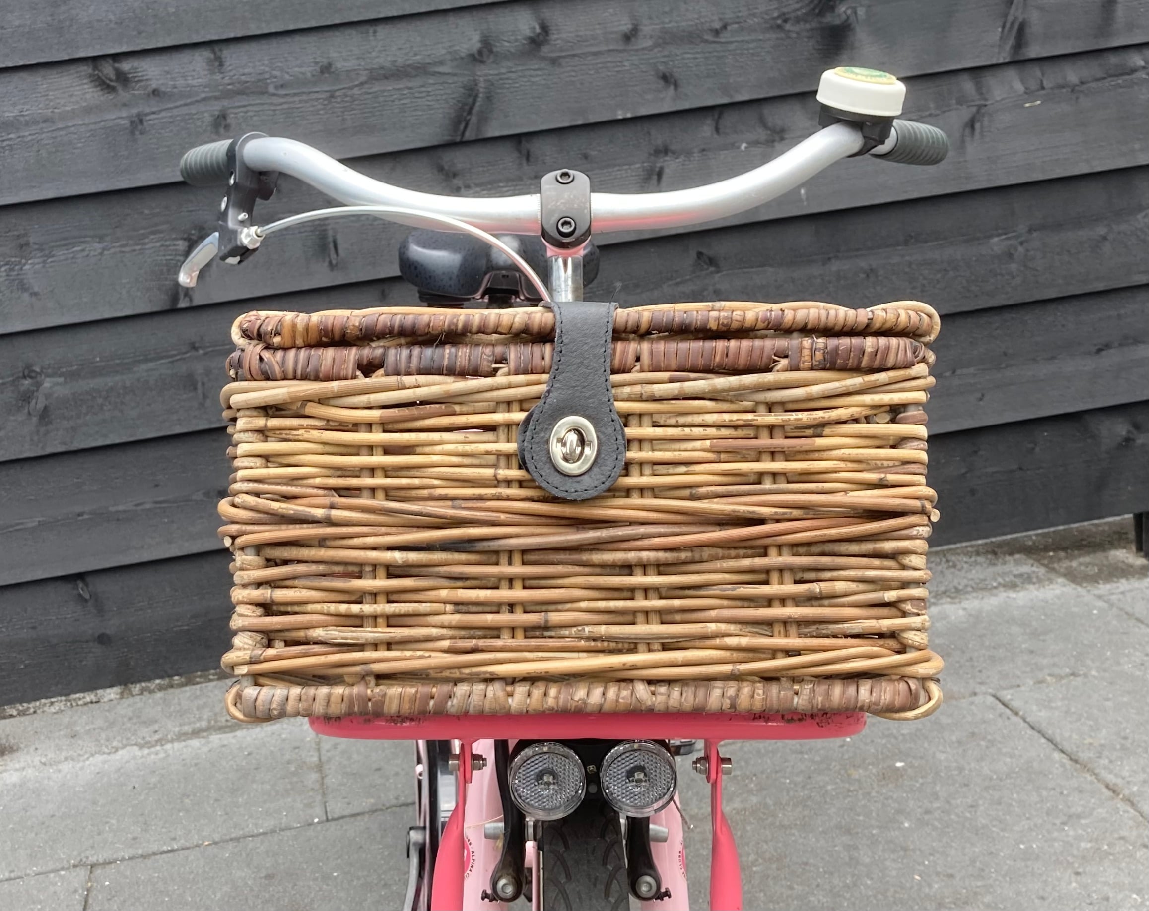 Fietsmandje met deksel BRUIN (34x25x19cm)