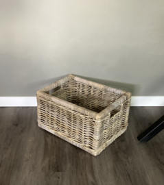 Sleek rectangular reading basket, medium (42x32x24cm)