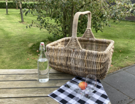 Grote open picknickmand met hengsel (50x40x25cm)