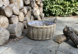 Ovaler kleiner Korb für den Kamin (50x40x25cm)