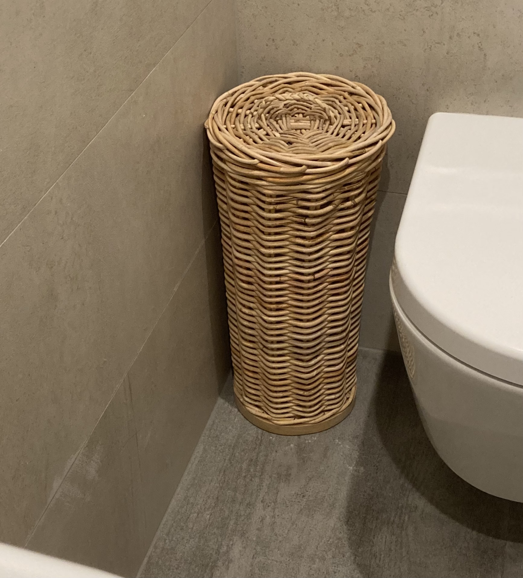 Toilettenpapierhalter rund LICHT (25 x 50 cm)