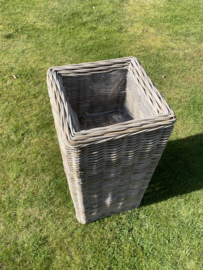 Große Rattan Säule für den Garten | Blumensäule (40 x 40 x 85 cm)