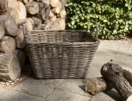 Rechteckiger Korb mit Henkeln (60x47x37cm)