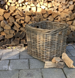 Vierkante mand grof rotan greep (58x58x55cm)
