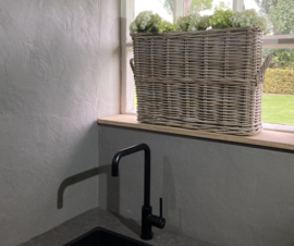Window sill basket (55x20x40cm) with handles