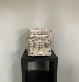 Small square basket with a lid (30x30x32cm)