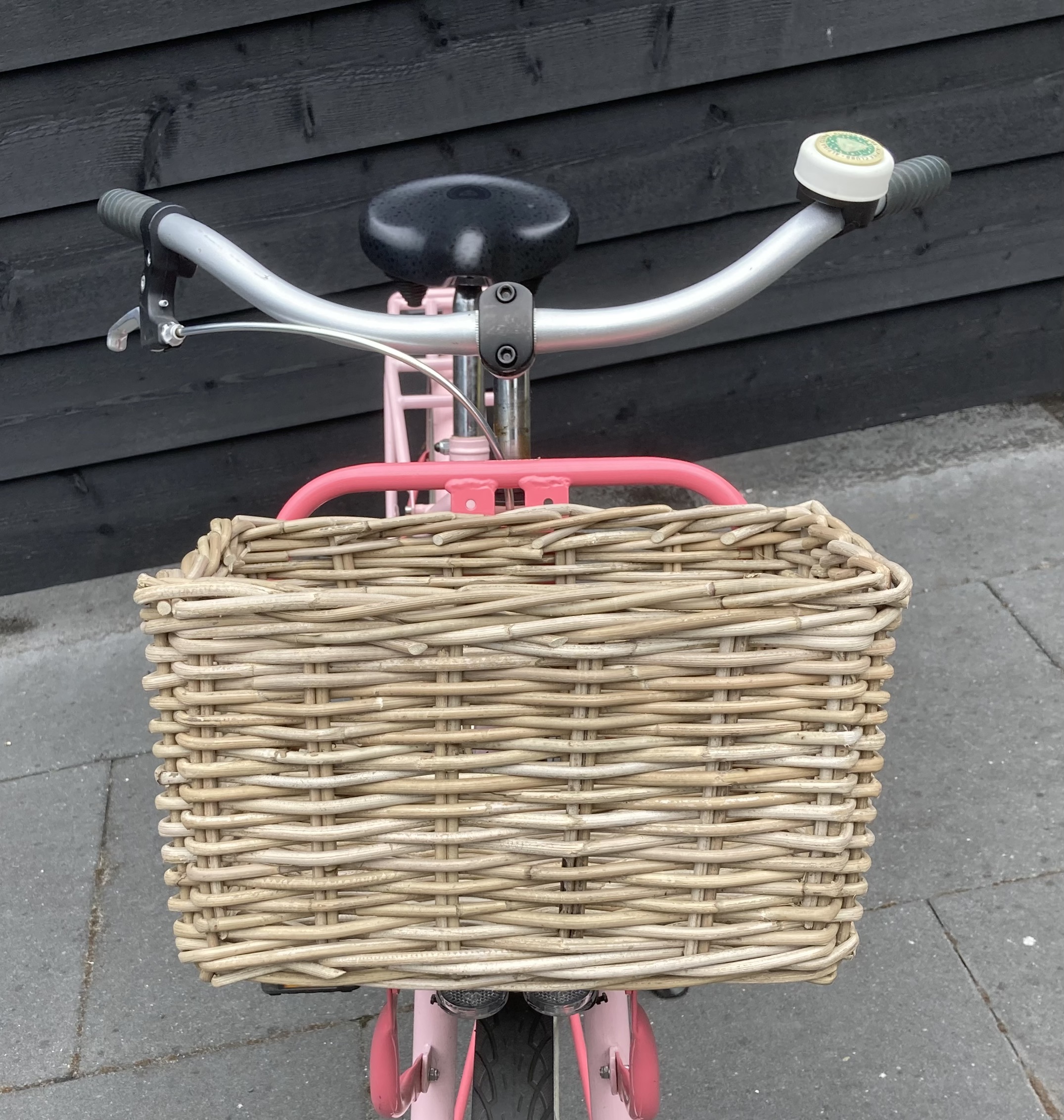 Rechteckiger Kinder Fahrradkorb Rattan für Gepäckträger 34 x 24 x 20 cm)