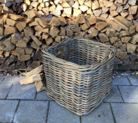 Vierkante mand grof rotan greep (58x58x55cm)
