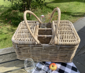 Picknickmanden 3 vakken twee kleppen (55x38x45cm)