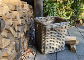 Vierkante mand grof rotan greep (45x45x50cm)