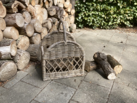 Großer offener Holzkorb mit Henkel (45x37x58cm)