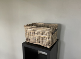 Lademand middel met lederen hengsel (41x32x25cm)