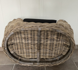 Mittlerer ovaler doppelwandiger Hundekorb (76 x 55 x 40 cm)
