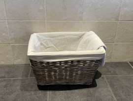 Small laundry basket with lining (50x40x30cm)
