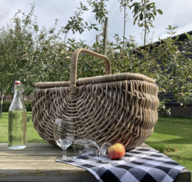 Picknickmand rond toelopend (56x34x45cm)