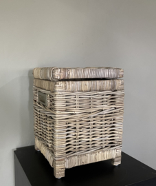 Opbergmandje met klep (26x26x35cm)