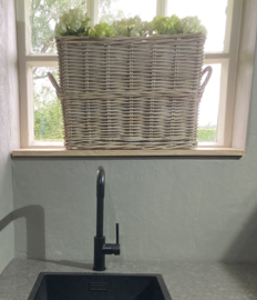Window sill basket (55x20x40cm) with handles