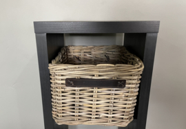 Lademand middel met lederen hengsel (41x32x25cm)