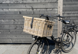 Transportkorb mit Lederriemen (50 x 40 x 33 cm)