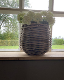 Round window sill basket