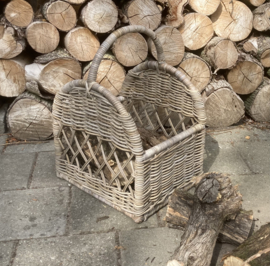 Großer offener Holzkorb mit Henkel (45x37x58cm)