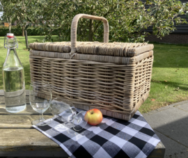 Picknickkorb, schlicht mit Klappen (50 x 35 x 25 cm)