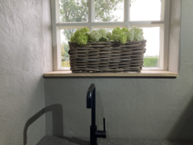 Fensterbankkorb (50 x 20 x 20 cm)  Ledergriffe