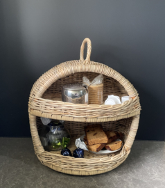 Rieten etagère