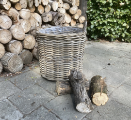 Mittlerer runder Korb für Brennholz (50x50x50cm)