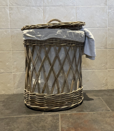 Grote ronde opengewerkte wasmand (50x60 cm)